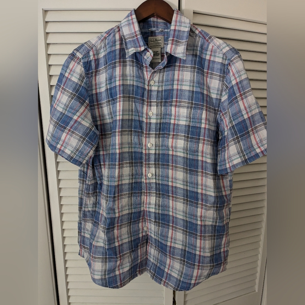 L.L. Bean button down linen shirt